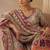 Light grey crepe silk  palazzo suit with print work - free size stitched 42