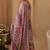 Light grey crepe silk  palazzo suit with print work - free size stitched 42