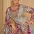 Light grey crepe silk  palazzo suit with print work - free size stitched 42