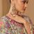 Light grey crepe silk  palazzo suit with print work - free size stitched 42