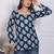 blue rayon printed kurtis