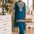 New georgette short salwar kameez pakistani style aqua blue