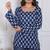 blue rayon printed kurtis