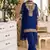 New georgette short salwar kameez pakistani style navy blue