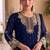 New georgette short salwar kameez pakistani style navy blue