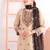 Khadi cotton white suit with brown dupatta 3 piece pair for women