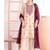 Khadi cotton white suit with pink dupatta 3 piece pair for women