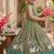 New girls earthy olive green pichwai embroidered lehenga choli set