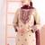 Khadi cotton white suit with pink dupatta 3 piece pair for women