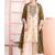 Khadi cotton white suit with mahendi dupatta 3 piece pair for women