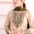 Khadi cotton white suit with mahendi dupatta 3 piece pair for women