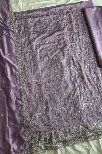 Lilac vichitra silk palazzo suit for women festival wear