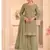 Pista green vichitra silk palazzo suit for women festival wear