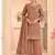 Peach vichitra silk palazzo suit for women festival wear