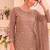 Peach vichitra silk palazzo suit for women festival wear