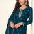 Bollywood style teal blue georgette suit for women