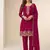 Bollywood style dark pink georgette suit for women
