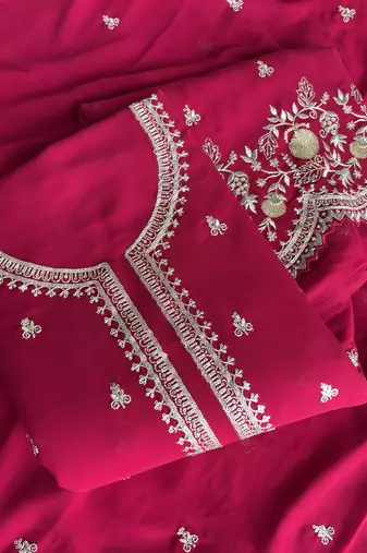 Bollywood style dark pink georgette suit for women