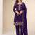 Bollywood style purple georgette suit for women