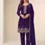 Bollywood style purple georgette suit for women