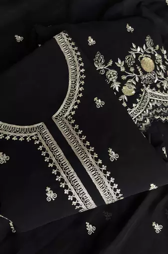 Bollywood style black georgette suit for women