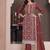 Rust summer wear rangoli silk straight suit for women