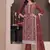 Rust summer wear rangoli silk straight suit for women