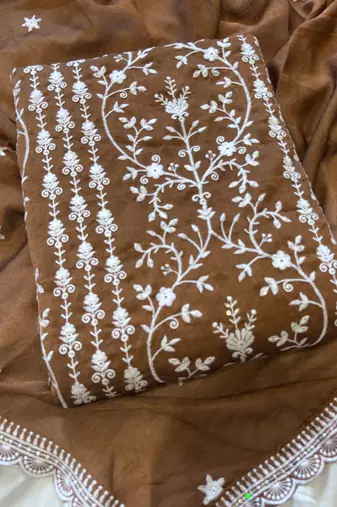 Mustard summer wear rangoli silk straight suit for women