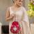 red pearl embroidered potli bag