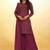 wine georgette sequin palazzo kurta and dupatta