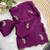 Heavy aari work satin saree for women wine party wear