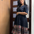 black rayon printed dress