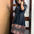 black rayon printed dress