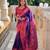 Soft paithani silk blend saree with zari weaving meenakari motif design