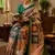 cram green chanderi cotton printed  party wear festive 1 minute ready to wear saree with unstitched blouse piece