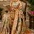 beige chanderi cotton printed  designer party wear festive 1 minute ready to wear saree with unstitched blouse piece