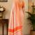 white chanderi cotton printed  designer party wear festive 1 minute ready to wear saree with unstitched blouse piece