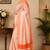 white chanderi cotton printed  designer party wear festive 1 minute ready to wear saree with unstitched blouse piece