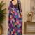 multi color chanderi cotton printed  party wear festive 1 minute ready to wear saree with unstitched blouse piece