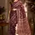 wine chanderi cotton printed work designer party wear festive 1 minute ready to wear saree with unstitched blouse piece