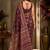 wine chanderi cotton printed work designer party wear festive 1 minute ready to wear saree with unstitched blouse piece