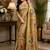 beige chanderi cotton printed  designer party wear festive 1 minute ready to wear saree with unstitched blouse piece