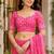 pink chanderi cotton printed work designer party wear festive 1 minute ready to wear saree with unstitched blouse piece