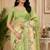 pista chanderi cotton printed  designer party wear festive 1 minute ready to wear saree with unstitched blouse piece