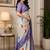 off white lavender chanderi cotton printed party wear festive 1 minute ready to wear saree with unstitched blouse piece