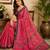 pink black chanderi cotton printed  party wear festive 1 minute ready to wear saree with unstitched blouse piece
