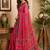 pink black chanderi cotton printed  party wear festive 1 minute ready to wear saree with unstitched blouse piece
