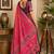pink black chanderi cotton printed  party wear festive 1 minute ready to wear saree with unstitched blouse piece