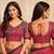 pink black chanderi cotton printed  party wear festive 1 minute ready to wear saree with unstitched blouse piece