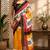white black chanderi cotton printed party wear festive 1 minute ready to wear saree with unstitched blouse piece